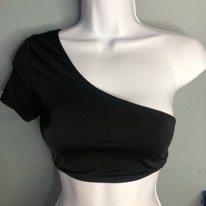 Pretty little thing crop top off shoulder top